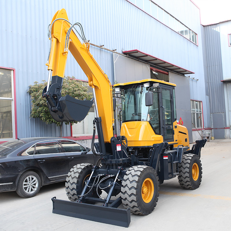 Working principle of wheeled excavator traveling